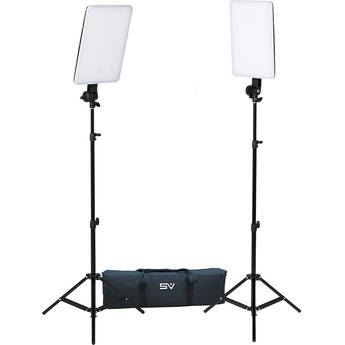 Smith-Victor SlimPanel Daylight LED 2-Light Kit with Battery Power