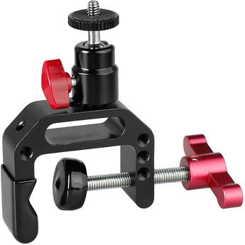 CAMVATE Heavy-Duty C-Clamp with Mini Ball Head (Red T-Handle)