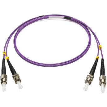 Camplex OM4 Multimode Duplex ST to ST Armored Fiber Patch Cable (32.8', Purple)