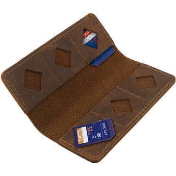 MegaGear Leather SD Card Holder (Brown)