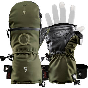 The Heat Company SHELL Mittens (Size 9, Dark Army Green)