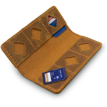 MegaGear Leather SD Card Holder (Camel)