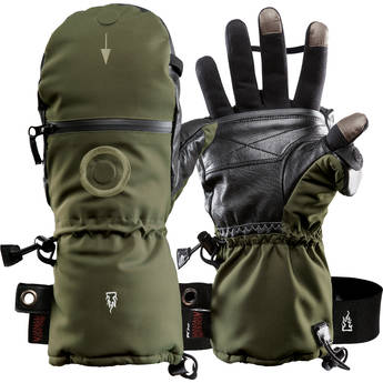 The Heat Company Heat 3 Smart Mittens/Gloves (Size 11, Tarmac Green)