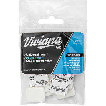 Viviana Pads Soft Foam Mounts for Lavalier Microphones (12-Pack, White)