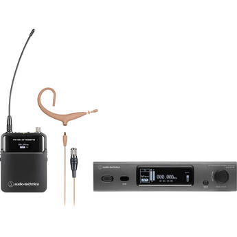 Audio-Technica ATW-3211N/893xTH 3000 Series Network Wireless Omni MicroEarset Microphone System (Beige, DE2: 470 to 530 MHz)