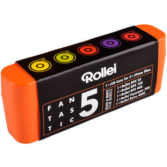 Rollei Fantastic 5 Black and White Film Bundle (35mm Roll Film, 5-Pack)