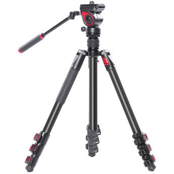 CAME-TV 801A Aluminum Video Tripod with Fluid Head
