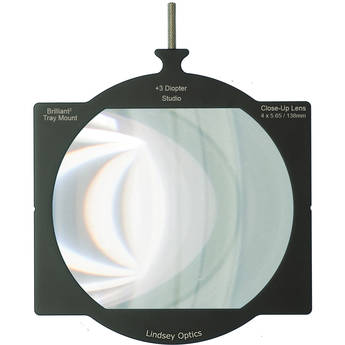 Lindsey Optics 4 x 5.65" +3 Diopter Brilliant² Tray Mount Studio Close-Up Lens