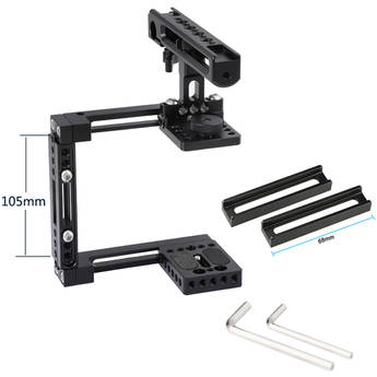CAMVATE Half Cage with Top Cheese Handle for DSLR or Mirrorless Cameras