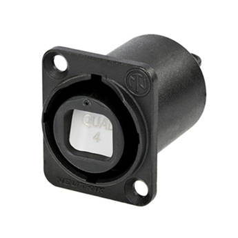 Neutrik NO4FDW-A Multi-Mode opticalCON Female Quad Chassis Connector (Black)