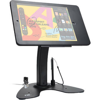 CTA Digital Kiosk Stand with Locking Case & Cable for iPad 10.2" (7th, 8th & 9th Gen, Black)