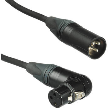 Kopul Premium Performance 3000 Series Neutrik XLR M to Angled XLR F Microphone Cable (20', Black)