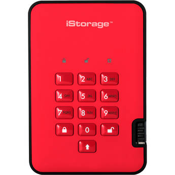 Istorage 8TB diskAshur2 USB 3.1 Encrypted Portable SSD (Fiery Red)