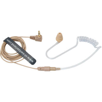 Voice Technologies VT600D Earphone with Removable Coiled Tube (3.5mm TRS Connector, Beige)