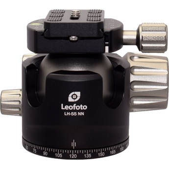 Leofoto LH-55NN No Neck Ball Head with Quick Release Plate (Black)