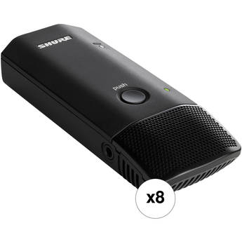 Shure MXW6 Cardioid Boundary Transmitter (Black, 8-Pack)