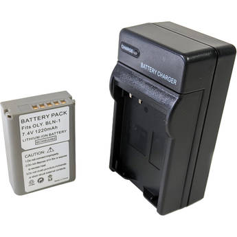 Bescor BLN1 Battery and Charger Kit for Select Olympus Cameras