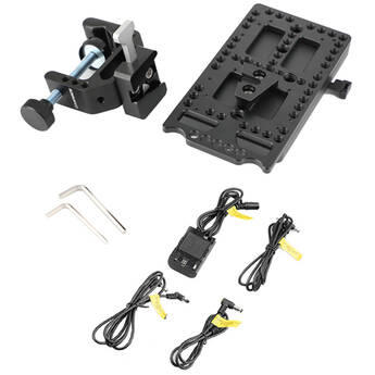 CAMVATE V-Mount Battery Plate Splitter with C-Clamp V-Lock Wedge Kit