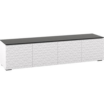 Salamander Designs Chameleon Collection Milan 247 A/V Cabinet (White with Black Glass)