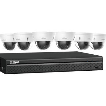 Dahua Technology N588D63S 8-Channel 4K UHD ePoE NVR with 3TB HDD & 6 4K Dome Cameras Kit