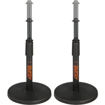 Auray TT-6220 Telescoping Tabletop Microphone Stand (Black, 2-Pack)