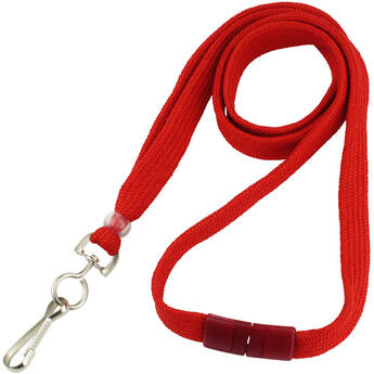 IDP 3/8" Round Braid Breakaway Lanyard (Red) 100-Pack