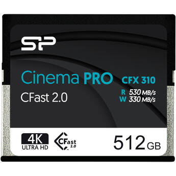 Silicon Power 512GB Cinema PRO CFX 310 cFAST 2.0 Memory Card