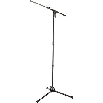K&M 210/9 Tripod Microphone Stand with Telescoping Boom (Black)