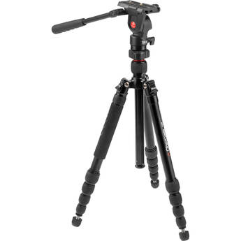 Oben Lander AT-3565 5-Section Aluminum Travel Tripod System & TVH-108 Video Head