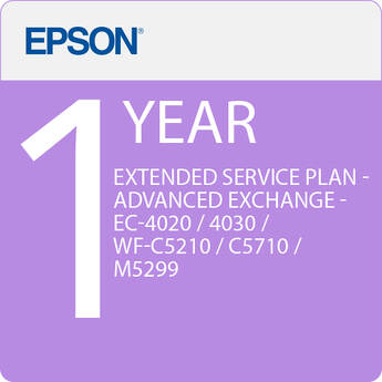 Epson 1-Year Extended Service Plan for EC-4020 / EC-4030 / WF-C5210 / WF-C5710 / WF-M5299 (Standard)