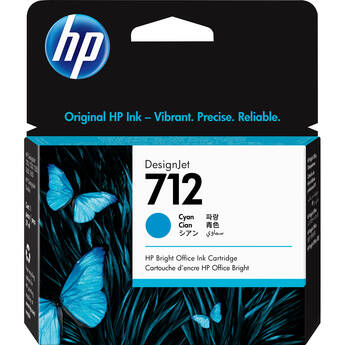 HP 712 Standard-Capacity Cyan Ink Cartridge (29mL)