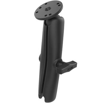 RAM Mounts RAM Double Socket Arm with Round Ball Plate