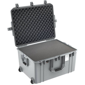 Pelican 1637AirWF Wheeled Hard Case with Foam Insert (Silver)