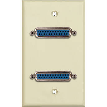 My Custom Shop Dual 25-Pin D-Sub Wall Plate (Ivory Lexan)
