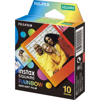 FUJIFILM instax SQUARE Rainbow Instant Film (10 Exposures)
