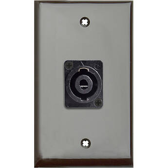 My Custom Shop 4-Pole Male speakON Wall Plate (Brown Lexan)