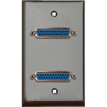 My Custom Shop Dual 25-Pin D-Sub Wall Plate (Brown Lexan)