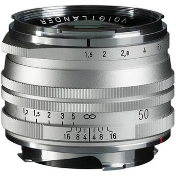 Voigtlander Nokton 50mm f/1.5 Aspherical II MC Lens (Silver)