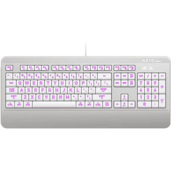 AZIO KB540 Antimicrobial Wired Keyboard (Mac, White)