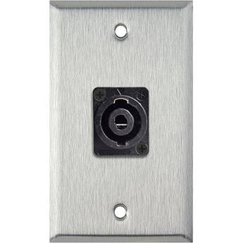 My Custom Shop 4-Pole Male speakON Wall Plate (Gray Lexan)
