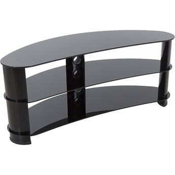 AVF Group Jelly Bean Curved TV Stand (Black with Black Glass)