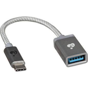 IOGEAR USB 3.0 Type-C Male to Type-A Female Charge & Sync Adapter (Silver)