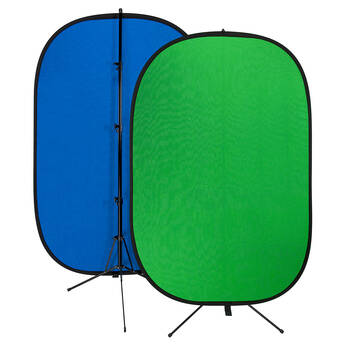 FotodioX Collapsible Portable Background with Stand (48 x 72", Chroma Blue/Chroma Green)