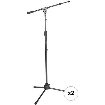 Gator Frameworks Tripod Mic Stand with Standard Twist Clutch and Telescoping Boom (Pair)