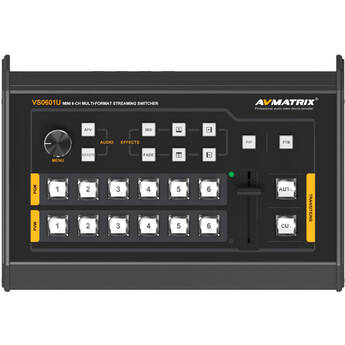 AVMATRIX VS0601U Mini 6-Channel SDI/HDMI Multi-Format AV Switcher with USB Streaming