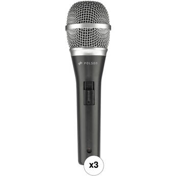 Polsen M-85 Professional Dynamic Handheld Microphone (Dark Gray, 3-Pack)