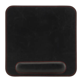 Londo Leather Mouse Pad with Wrist Rest (Black)