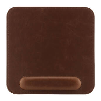 Londo Leather Mouse Pad with Wrist Rest (Dark Brown)