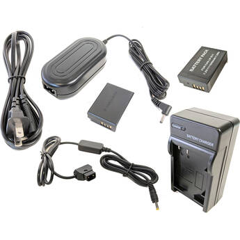 Bescor LPE17 Battery, Charger, Coupler, AC Adapter & D-Tap Adapter Kit for Select Canon Cameras