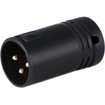 Cable Techniques Low-Profile Right-Angle XLR 3-Pin Male Connector (Standard Outlet, A-Shell, Black Cap)